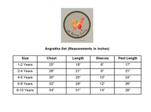 Lehariya Angrakha Set - Laal