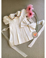 Load image into Gallery viewer, Ivory Rosette Shirt Dress
