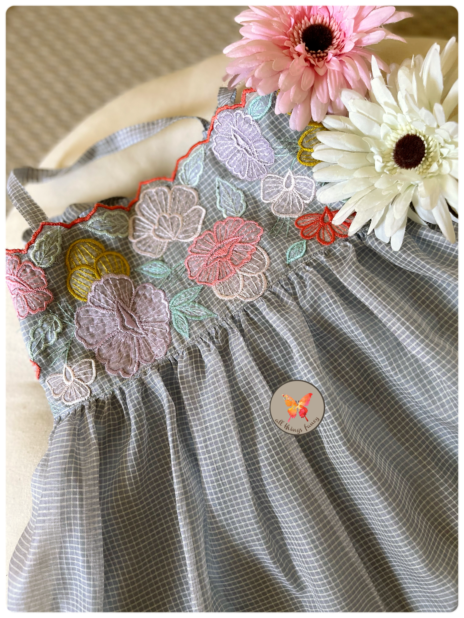 Grey Cutwork Set