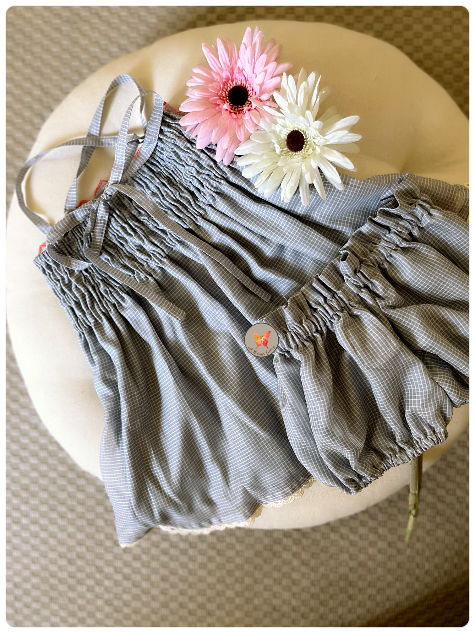 Grey Cutwork Set