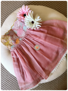 Salmon Cutwork Set
