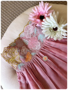 Salmon Cutwork Set