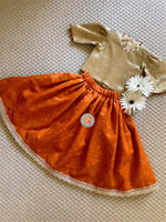 Load image into Gallery viewer, Woven Zari Booti Bandhani Lehenga Set- Saffron Orange
