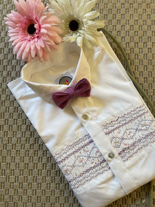 Ivory Smocked Boy Shirt