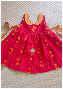 Red & Orange Checkered Dress