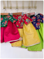 Load image into Gallery viewer, The Flower Lehenga Set - Red &amp; Green
