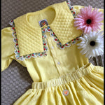 Load image into Gallery viewer, The Collared Blouse- Skirt Set- Yellow

