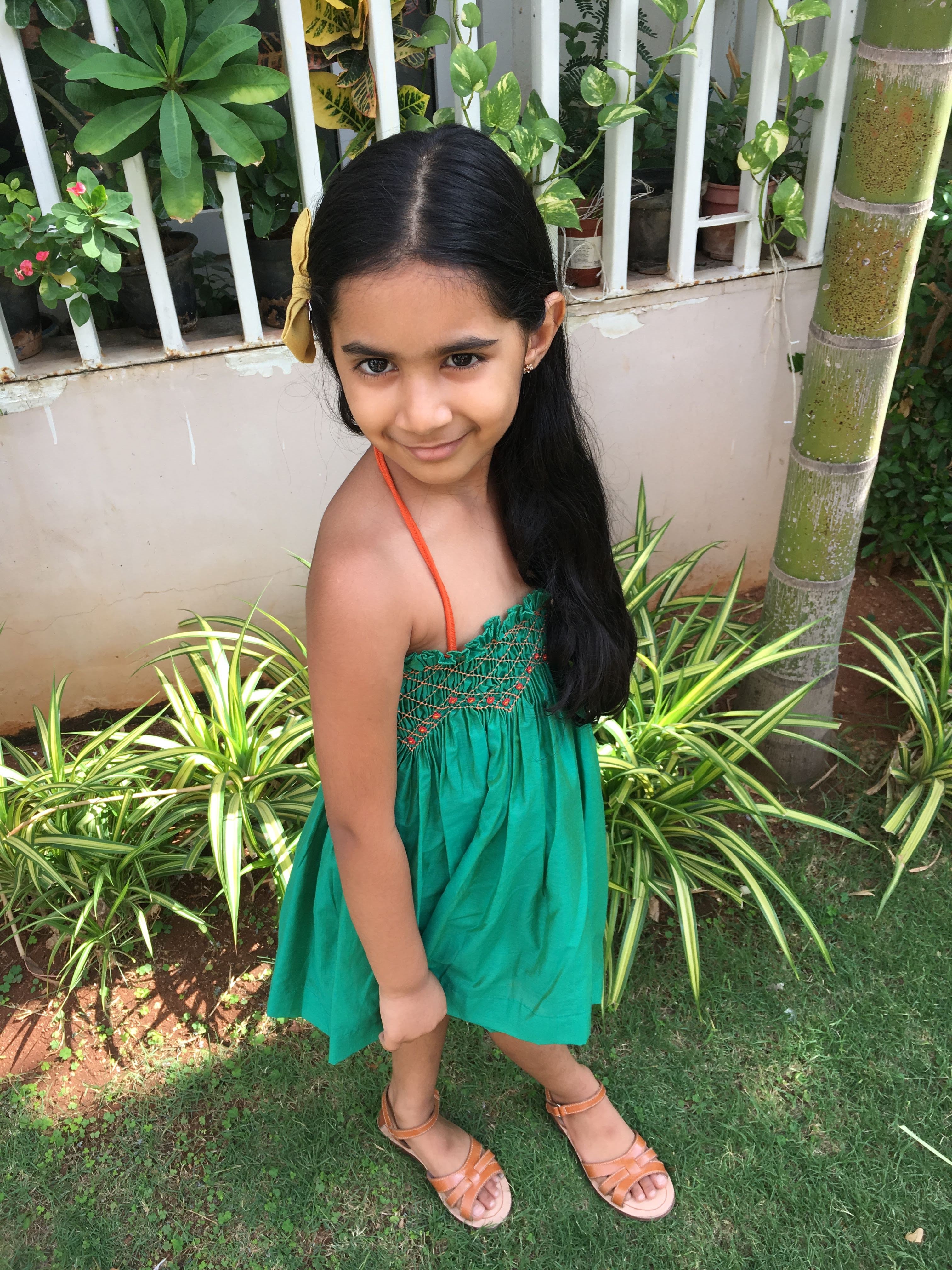 Handsmocked Skirt/Dress- Teal