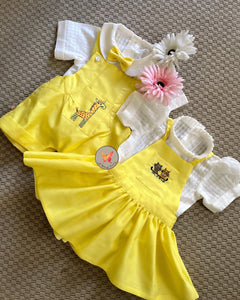 Custard Onesie- Giraffe Embroidered