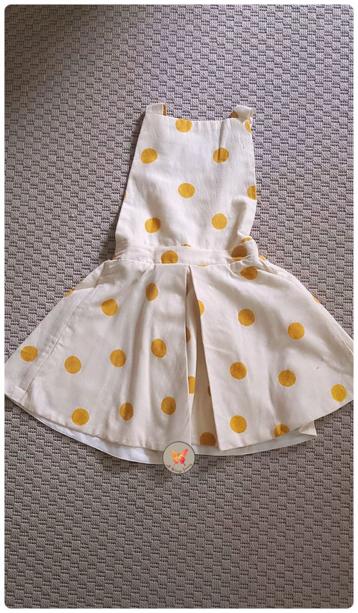 Yellow Polka Pinafore