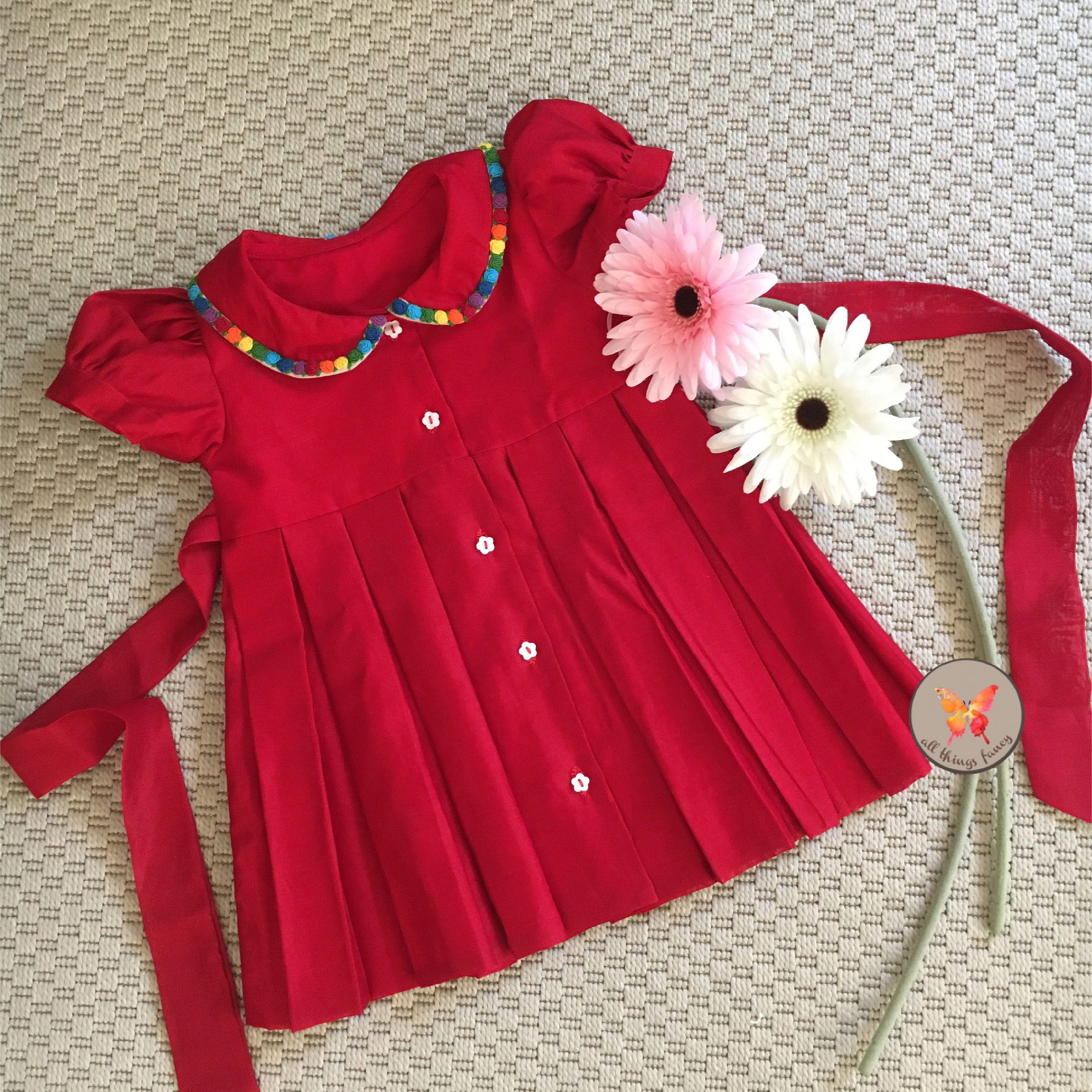 Cherry Rosette Shirt  Dress