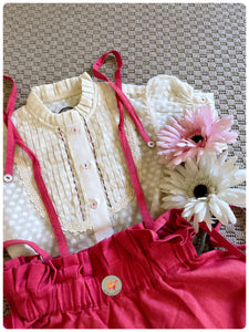 Classic Paperbag Skirt Set-Watermelon