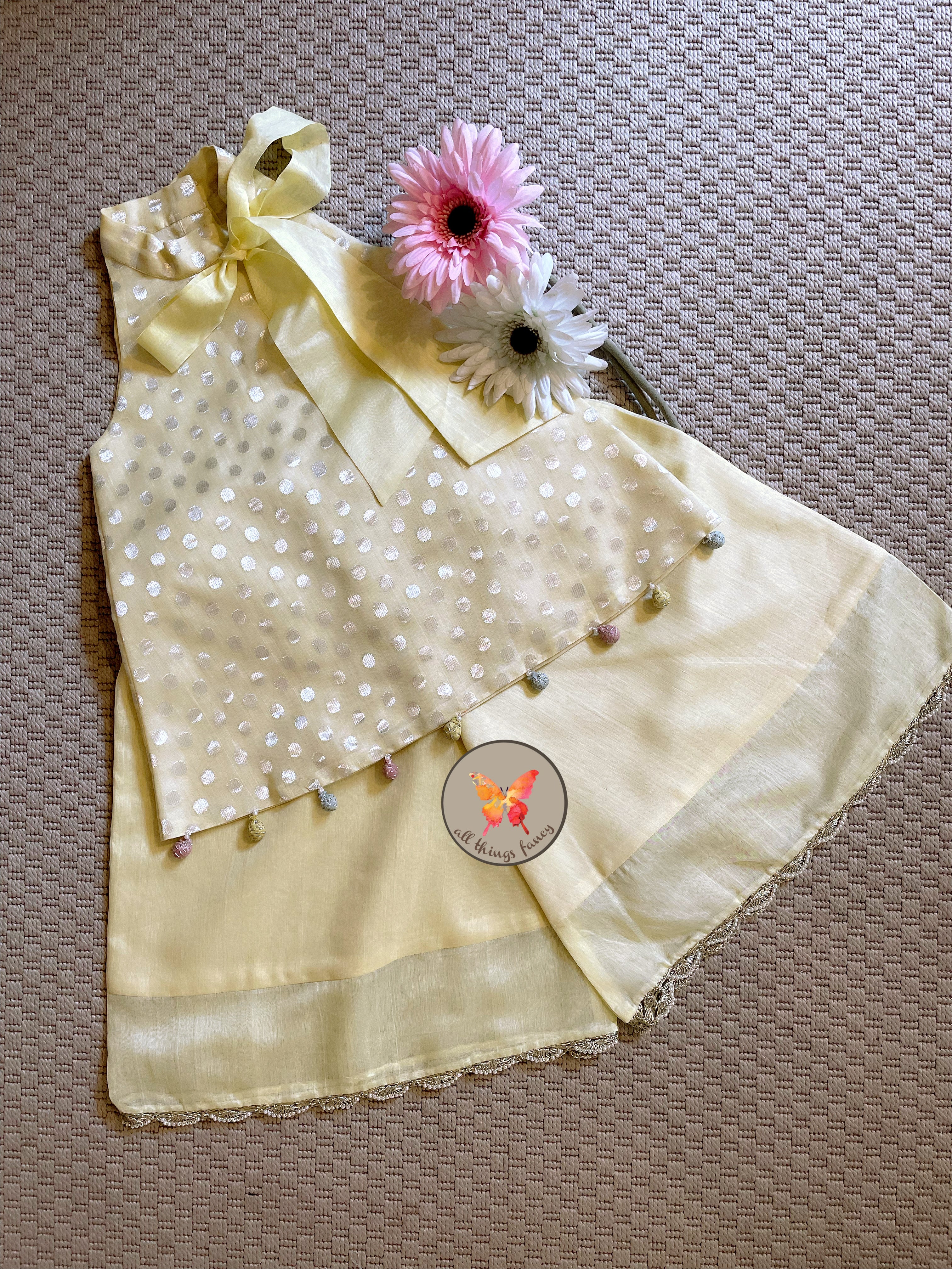 Candy Yellow Sharara Set