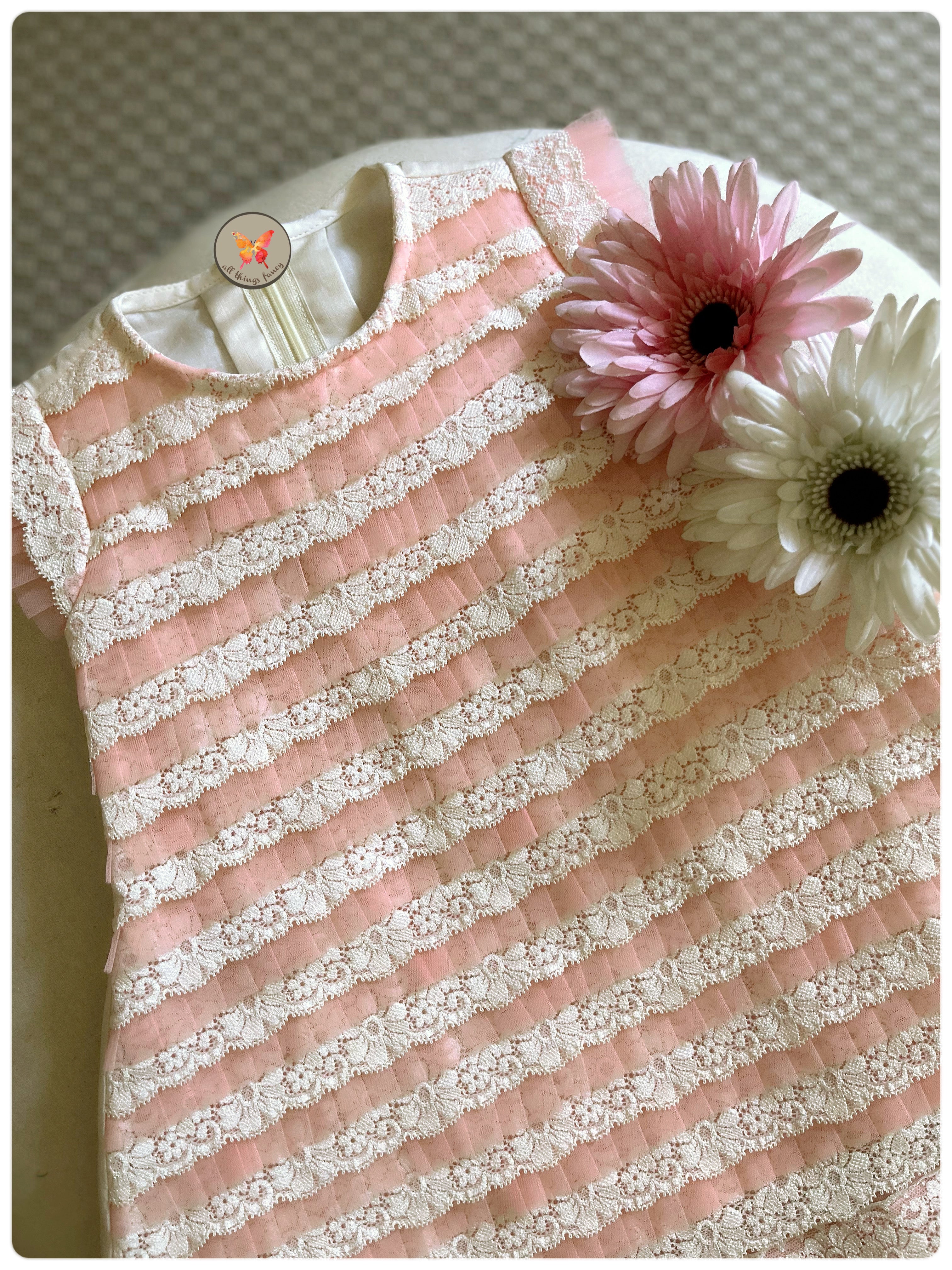 Lace & pleats Tunic Dress