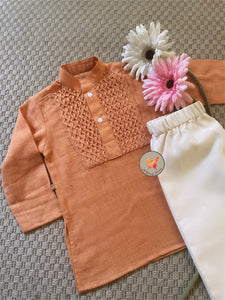 The Honeycomb Smocked Set- Musk