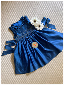 Royal Blue Handsmocked dress