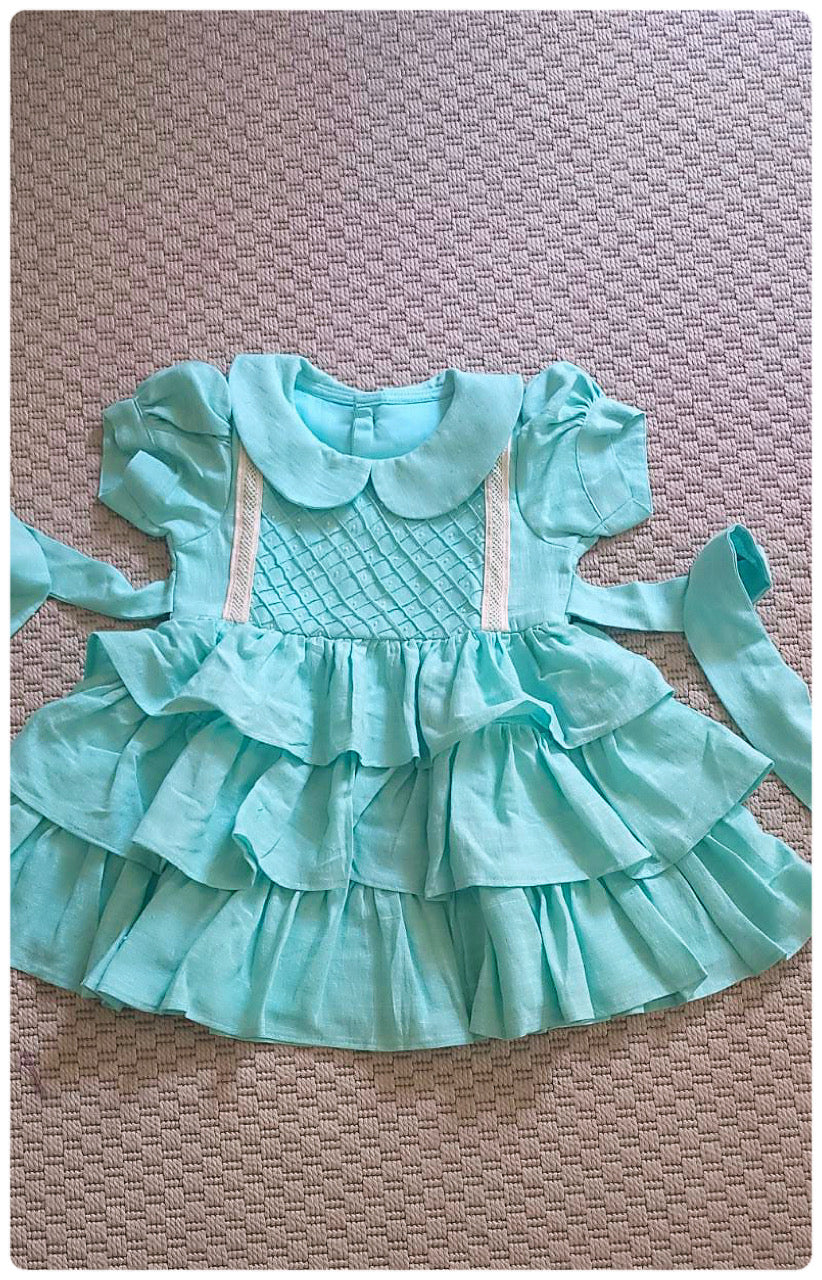 Tiered Aasmani Dress