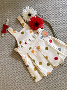 Paperbag Waist Polka Dress