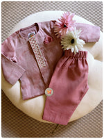 Load image into Gallery viewer, “Xoxo” Zari Checks Set - Onion Pink
