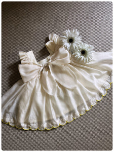 Oatmeal Daisy First Bday Dress