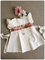 Load image into Gallery viewer, Vintage embroidered Dress- Ivory
