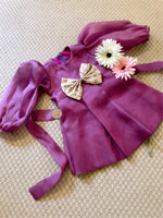 Load image into Gallery viewer, The Lavender Balloon Sleeves Dress
