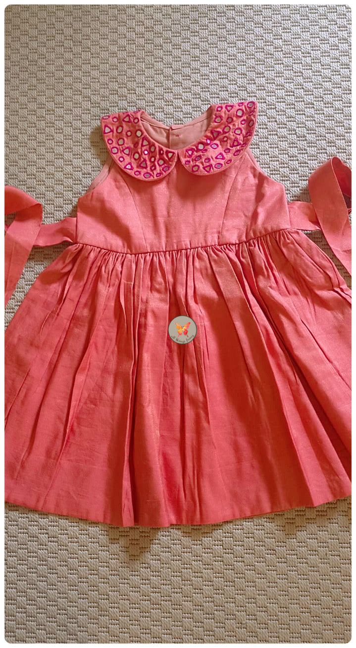Asymmetric Mirrored Collar Dress