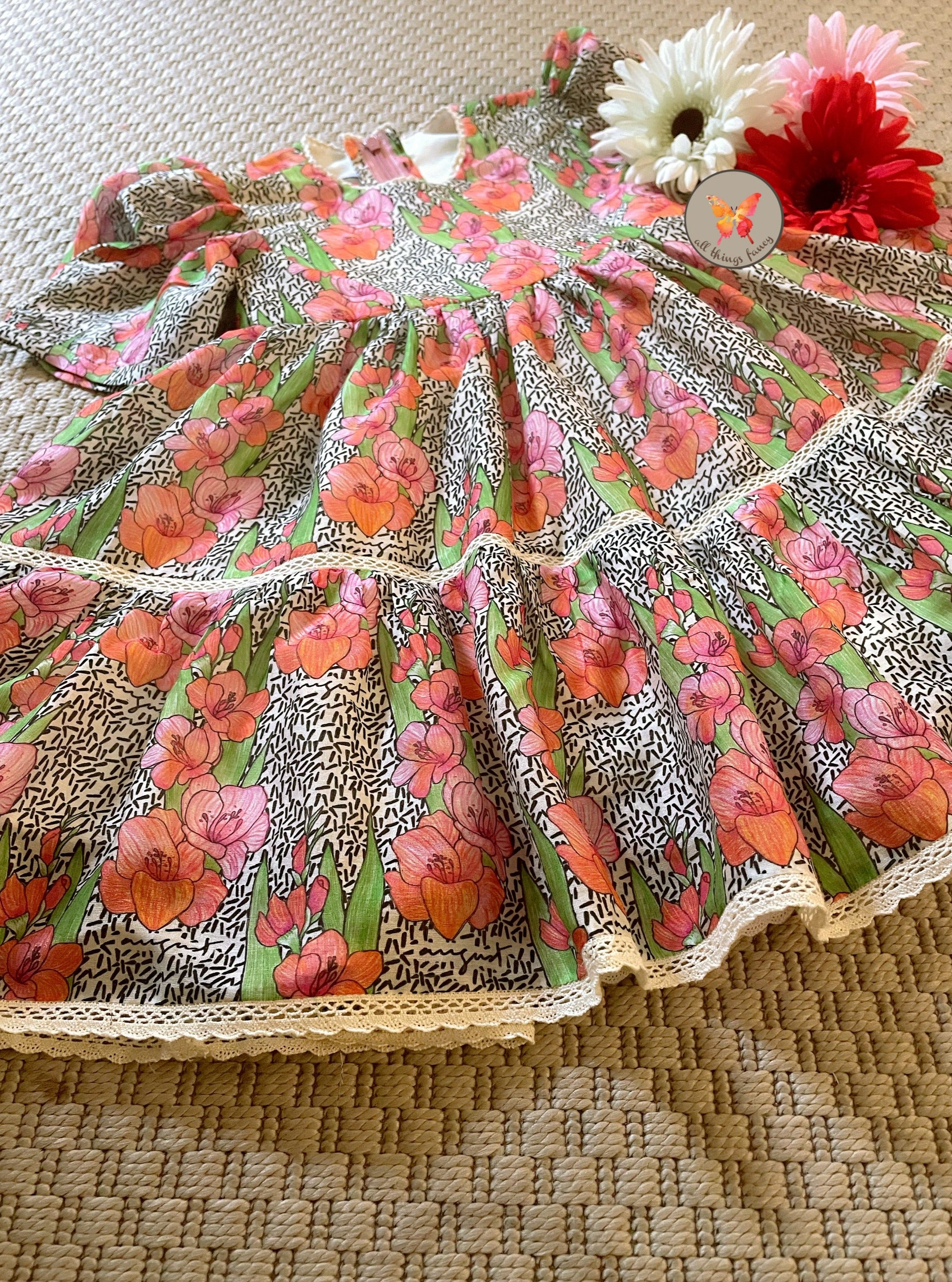 Gladiolus Tiered Dress