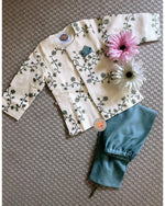 Load image into Gallery viewer, Mul Mul Embroidered Kurta Set - Olive Green
