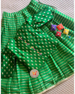 Load image into Gallery viewer, Benaras Lehenga Set - Emerald Green
