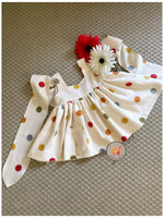 Load image into Gallery viewer, Multi Polka Bunny 🐰 tie dress
