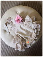Load image into Gallery viewer, Ruffled BUMMY Romper- Sand
