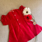 Load image into Gallery viewer, The Indian Frenchknot Tunic- Red
