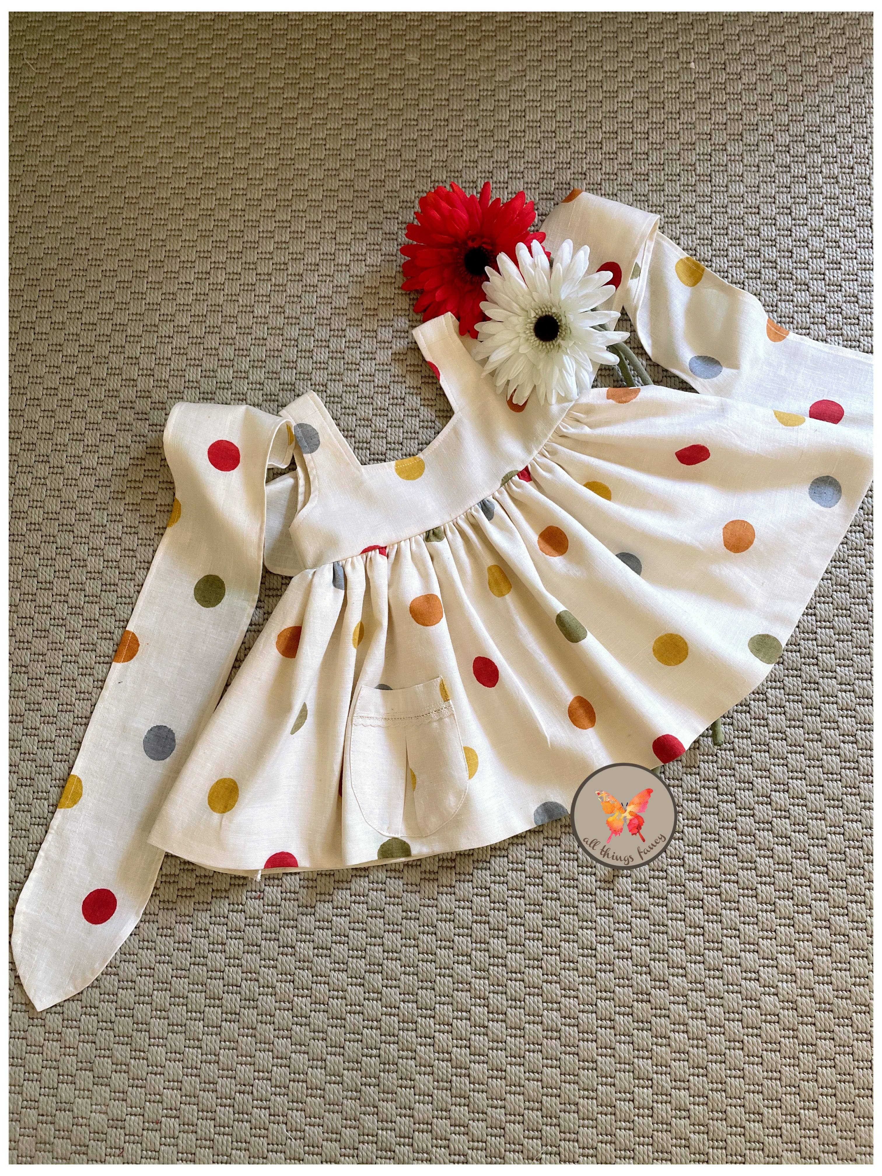 Multi Polka Bunny 🐰 tie dress