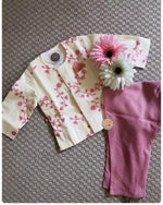 Load image into Gallery viewer, Mul Mul Embroidered Kurta Set - Salmon Pink

