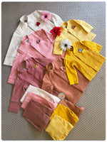 Load image into Gallery viewer, Khadi Pintucked kurta set- candy
