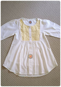 Chikankari Yoke Shirt Dress