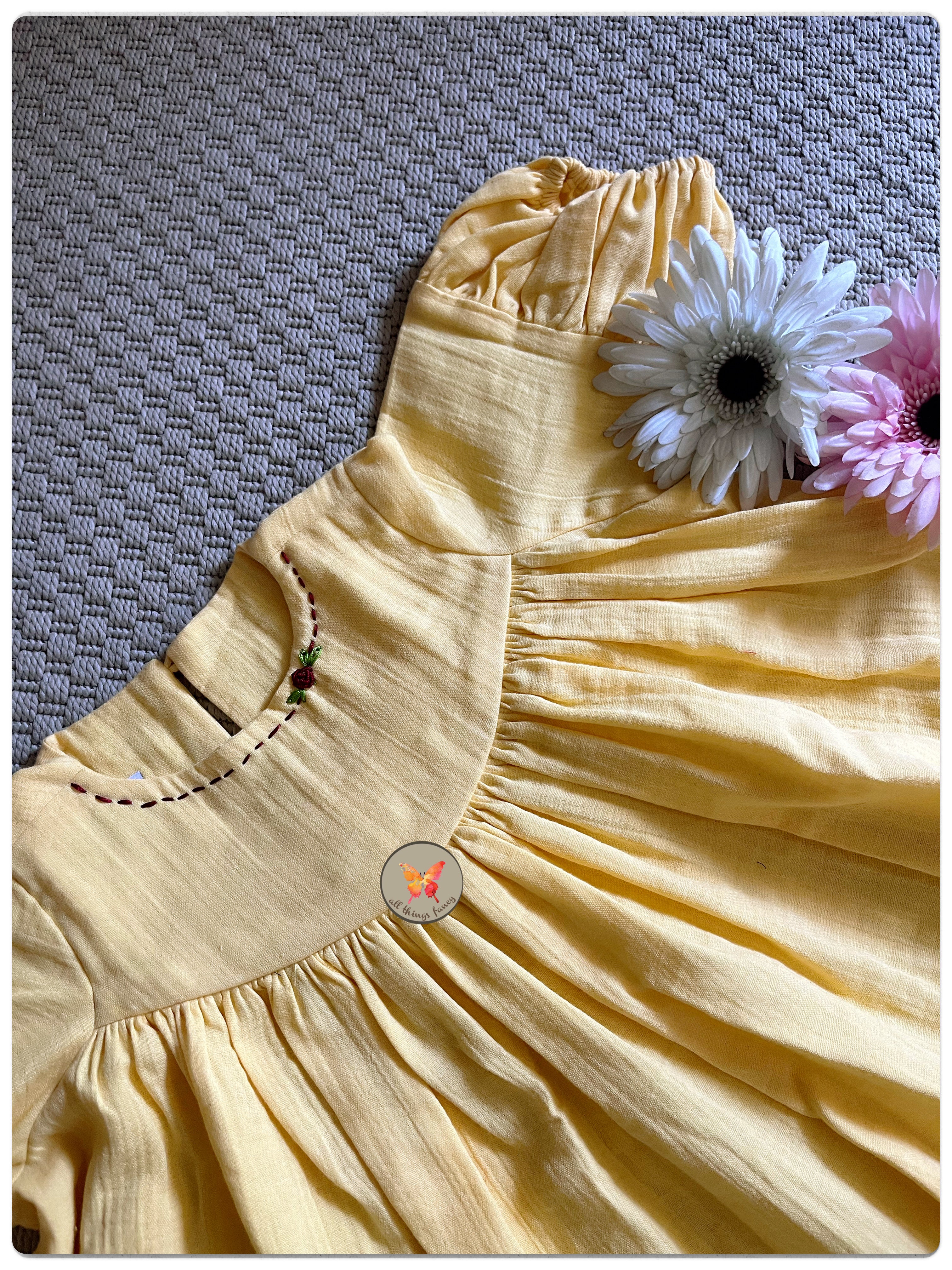 Crinkle Custard Dress