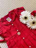 Load image into Gallery viewer, Pearl Edged Bold Red dress
