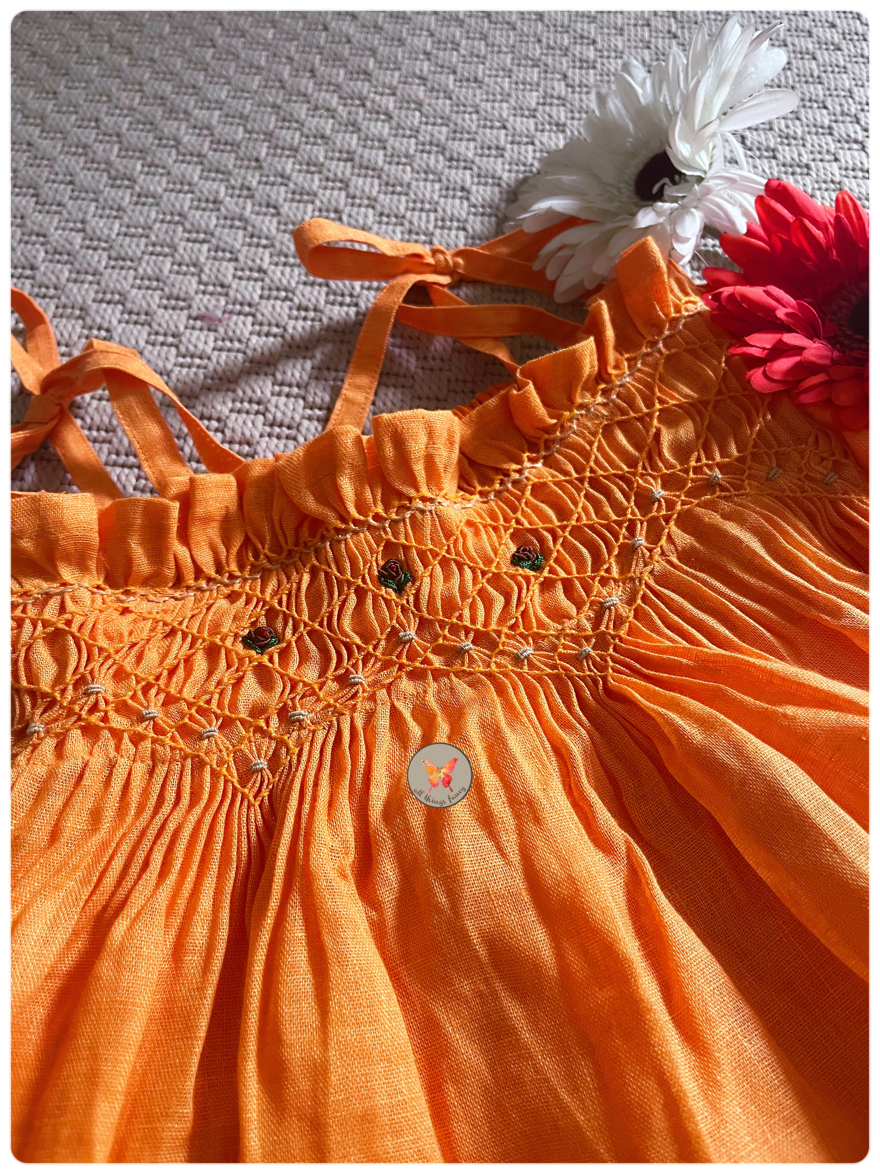 Handsmocked Skirt/Dress- Teal