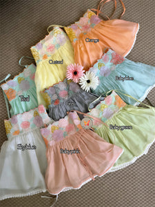 Baby Pink Cutwork Set
