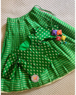 Load image into Gallery viewer, Benaras Lehenga Set - Emerald Green
