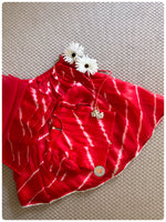 Load image into Gallery viewer, Satiny Lehariya Lehenga Set - Red
