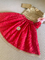 Load image into Gallery viewer, Woven Zari Bandhani Lehenga Set- Fuschia Pink
