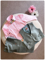 Load image into Gallery viewer, 3 piece set- metallic Grey &amp; Candy pink
