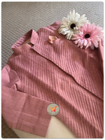 Load image into Gallery viewer, Khadi Pintucked Kurta set- Gulabi
