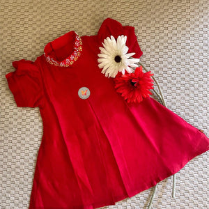 The Indian Frenchknot Tunic- Red
