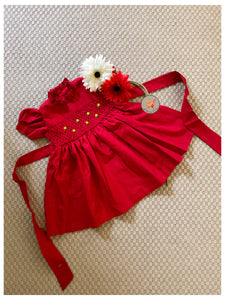 Frenchknot Dress - Red