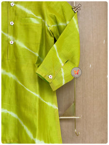 Lehariya Short Kurta - Lime