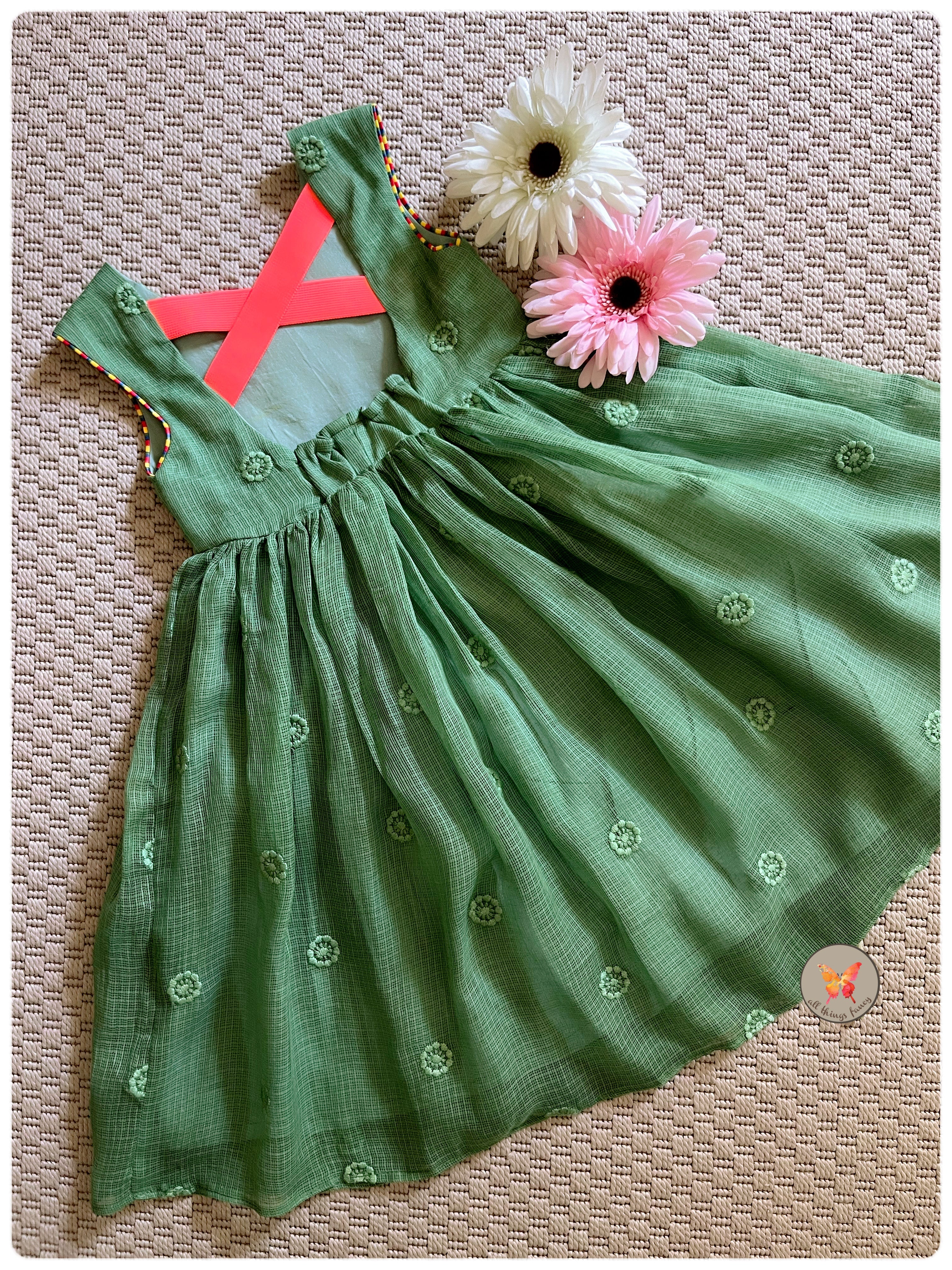 “Masakali” Ankle Dress - Moss Green